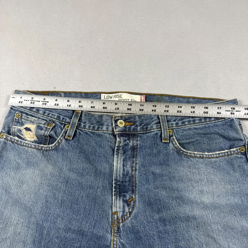 Levis Low Rise Bootcut Jeans Mens Blue Denim Medium Wash Cotton Pants‎
